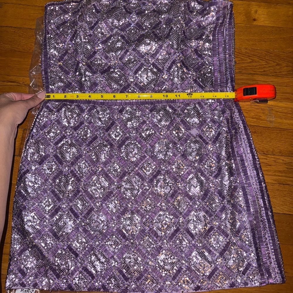 RETROFRETE Lilac Sequin Party Mini Dress - Picture 12 of 15